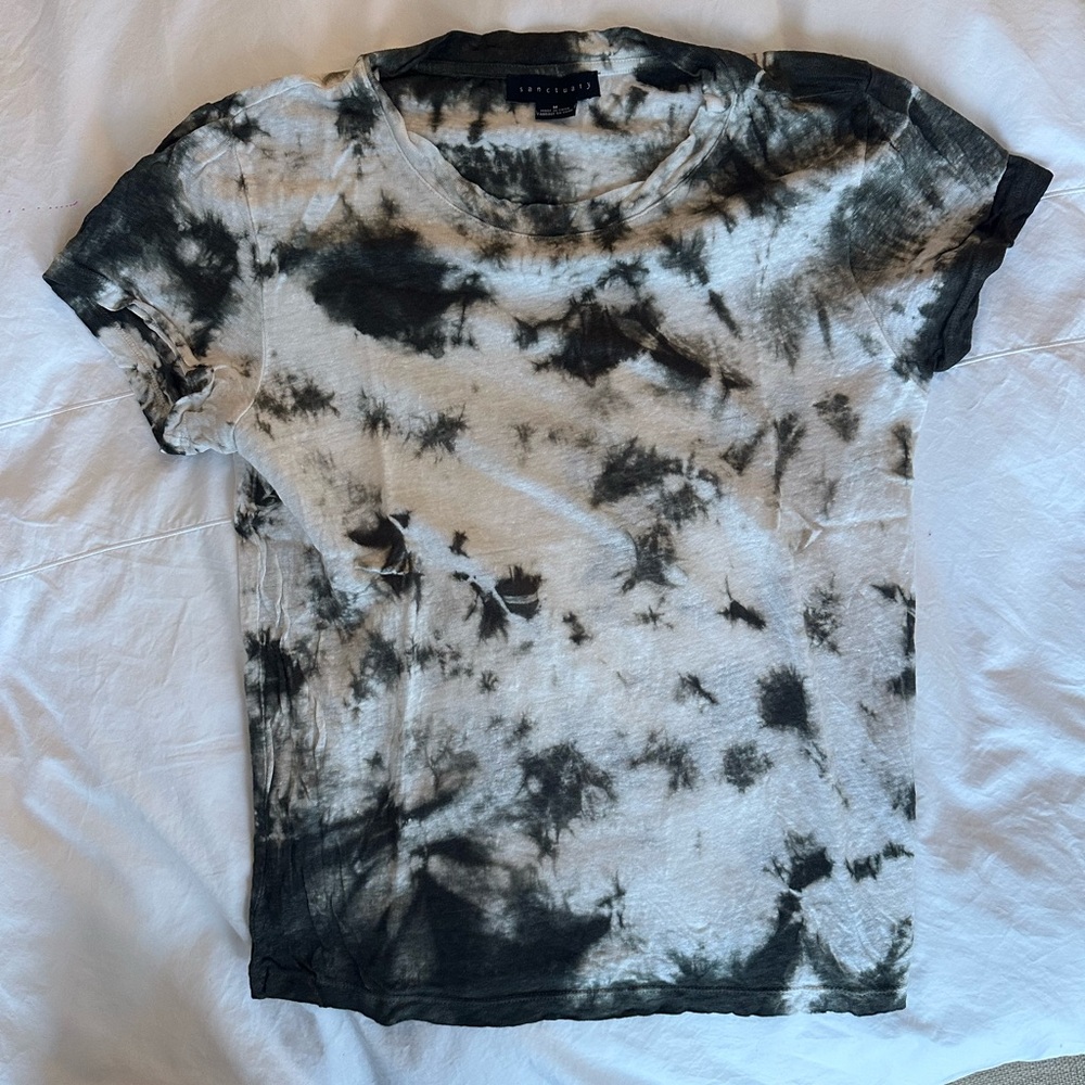 Sanctuary Tie-Dye green and White Women's Tshirt size medium